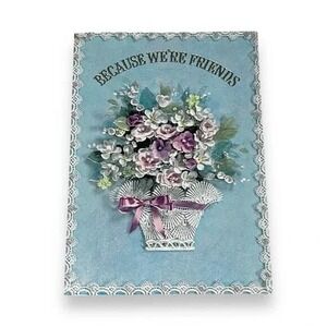 Hallmark Because We're Friends Vintage Birthday Card DBX